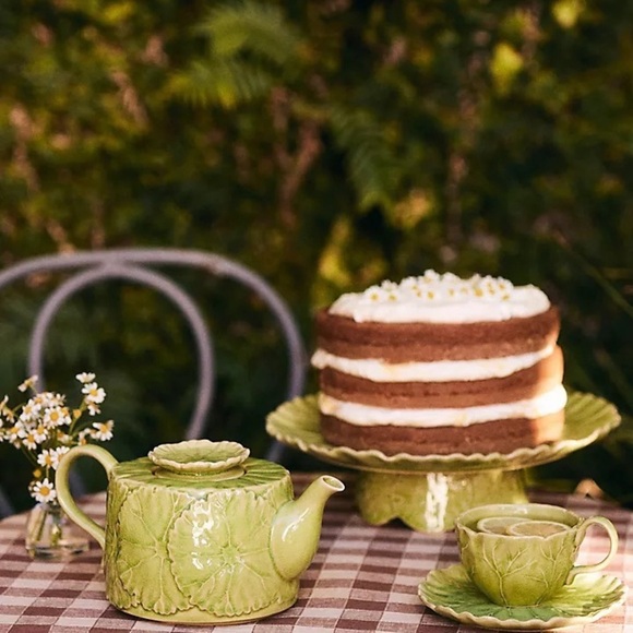 Nwt Anthropologie Large Lily Pad Cake Stand - Picture 5 of 8